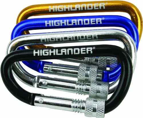 Highlander Screwgate - Pack 24 Mosquetones de Escalada con Seguro de Rosca