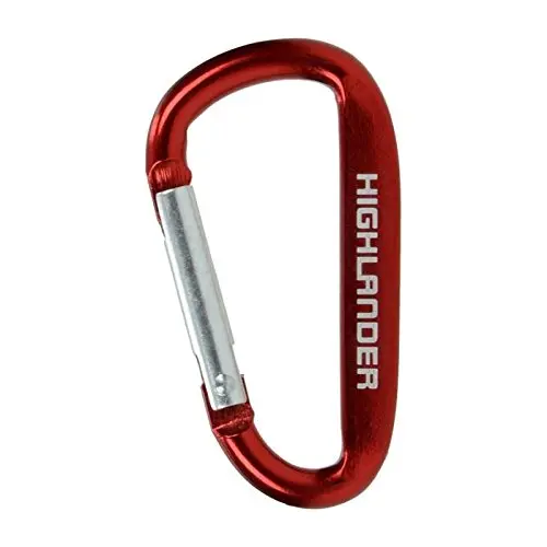 Highlander Set 3 Mosquetones Llavero Aluminio 8mm - Carabiner Outdoor Negro