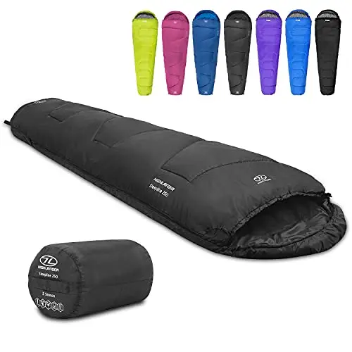 Highlander Sleepline 250 Mummy Saco de Dormir Charcoal - 2 Temporadas con Capucha