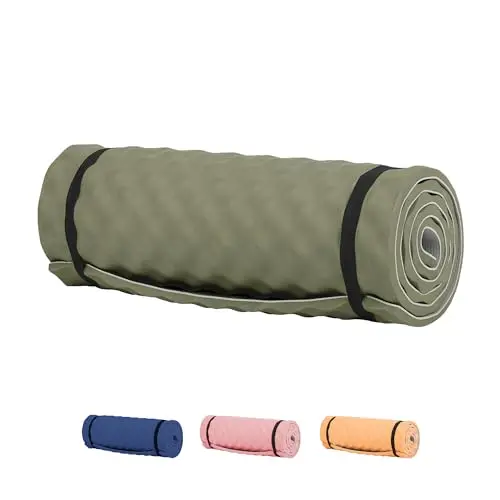 Highlander SM117-OG Esterilla de Camping EVA - Mat Enrollable 185x50cm Color Oliva