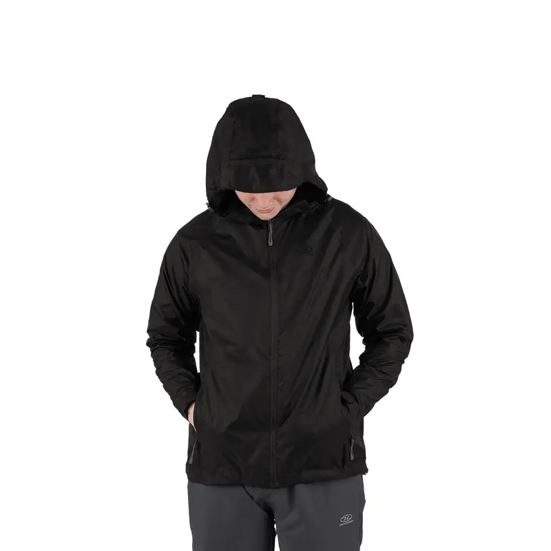 Highlander Stow & Go Black Packaway - Chaqueta Plegable Ultraligera Talla