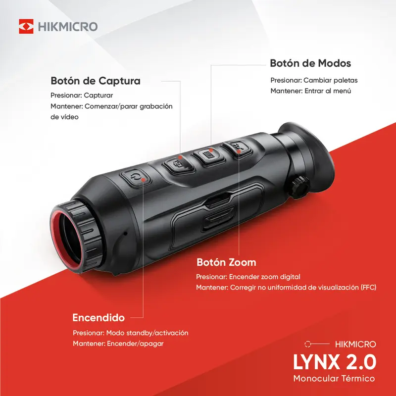HIKMICRO LYNX Pro LH19 2.0 Cámara Térmica 384x288 OLED 897m Alcance