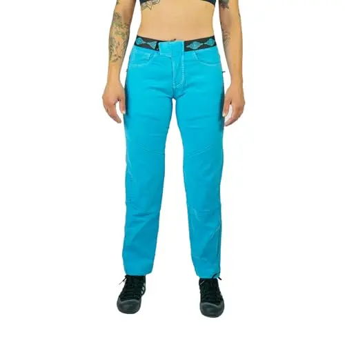 Jeanstrack TARYA Pantalon de Escalada Trekking Senderismo Aire Libre (XS, Turquoise)