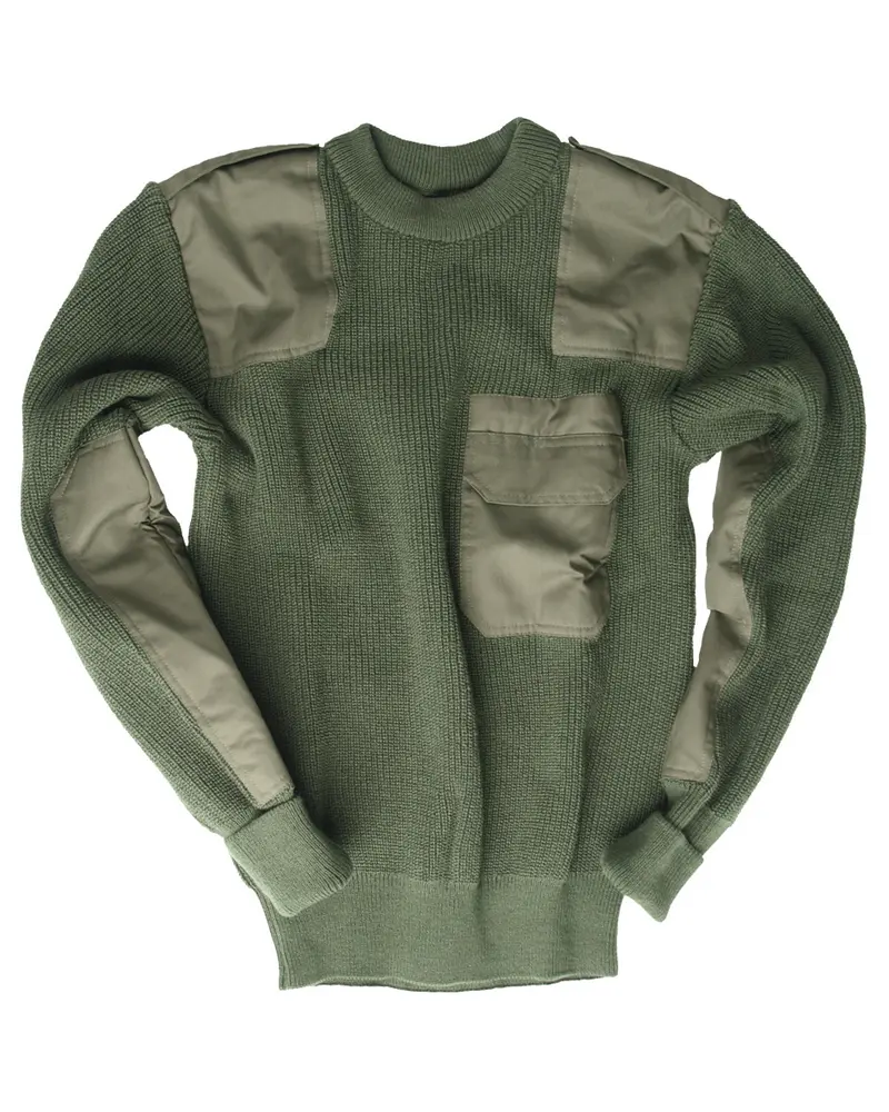 Jersey Poliacril Mil-Tec Color Oliva - Pullover Clásico Resistente