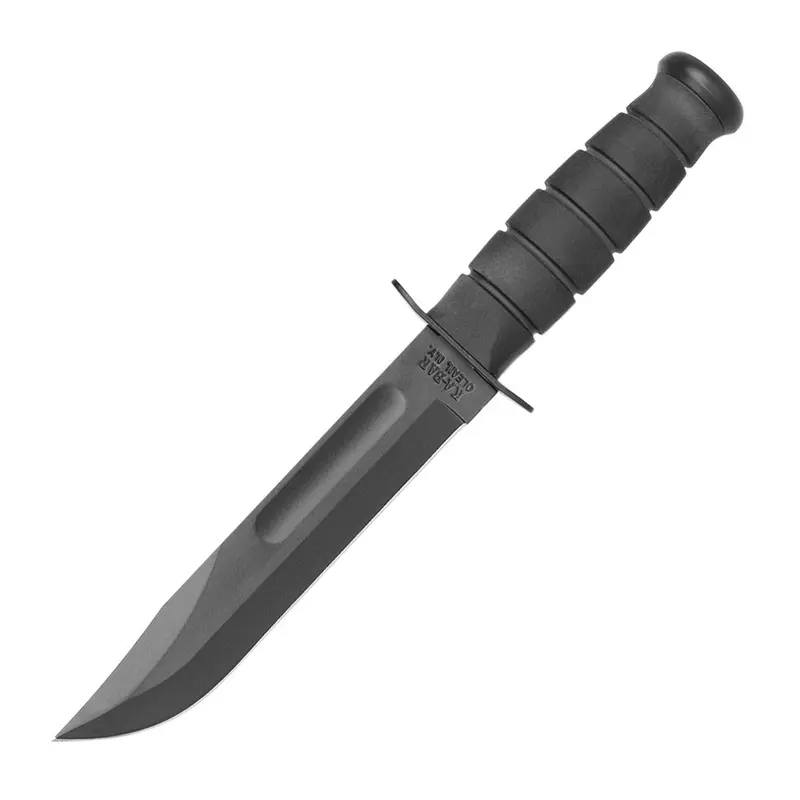 Ka-Bar US Navy Fighter Cuchillo Táctico Negro - Hoja Acero 1095 Filo Liso 7 Pulgadas