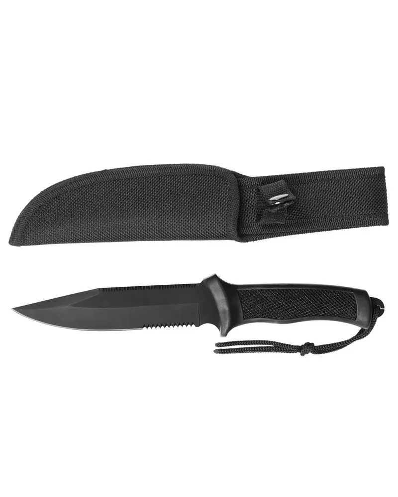 KAMPFMESSER M.GUMMIGRIFF SCHWARZ