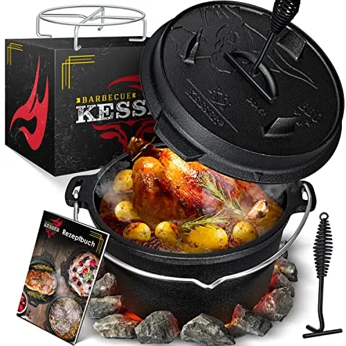 KESSER® Juego de Horno holandés para Barbacoa, 12 litros