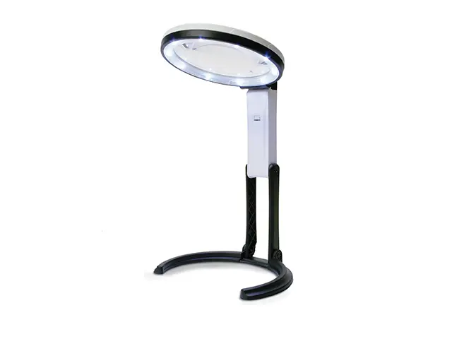 Konus Flexo-120 Lupa de Mesa con Luz LED 2x-5x - Diámetro 120mm Base Metálica