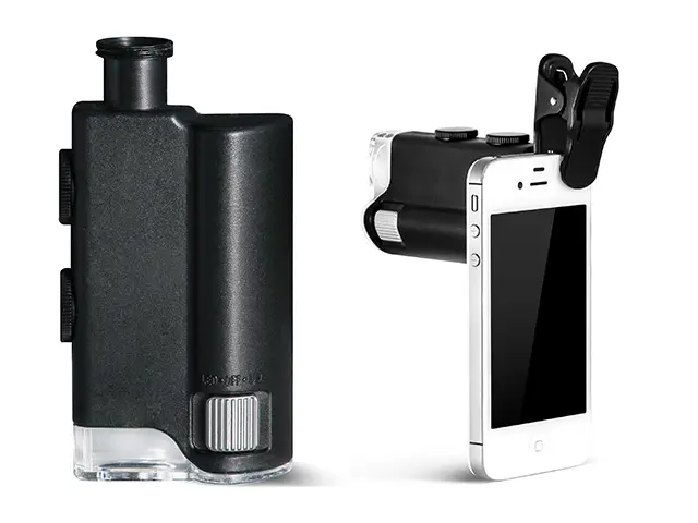 Konus Konusclip Microscopio de Bolsillo 60x-100x con LED y UV