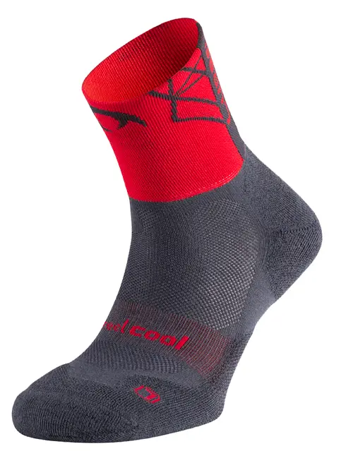 Lurbel calcetines Track Four NEW Gris Rojo
