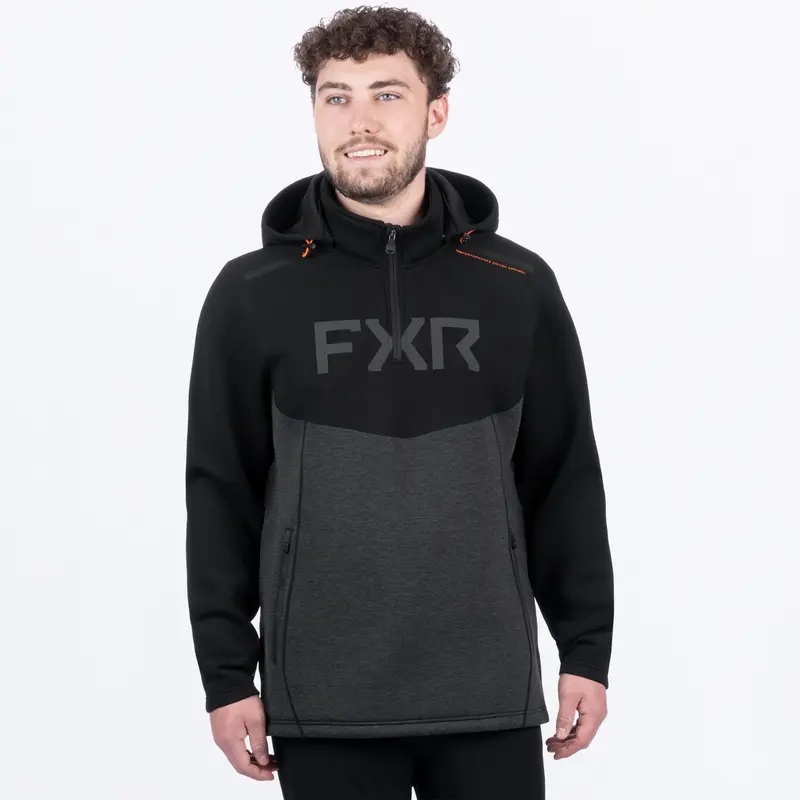 M ALTITUDE TECH 1/4 ZIP HOODIE 26-BLACK/CHAR