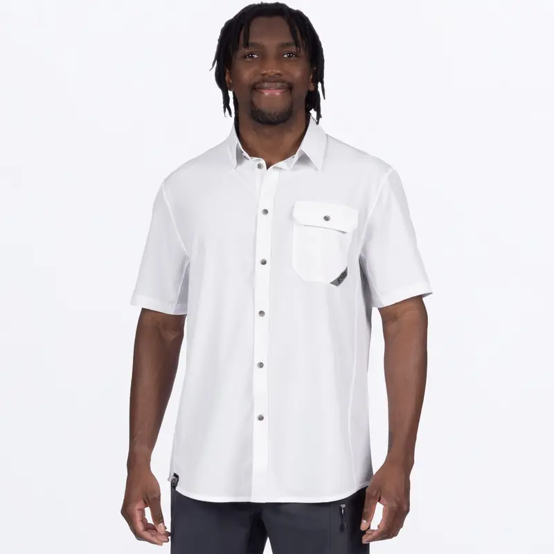 M BREEZE UPF S/S SHIRT 25-WHITE