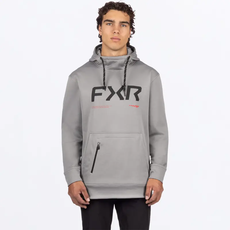 M HYDROGEN TECH PO HOODIE 26-GREY/RED
