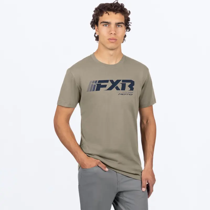 M MOTO PREMIUM T-SHIRT 26-STONE/NAVY