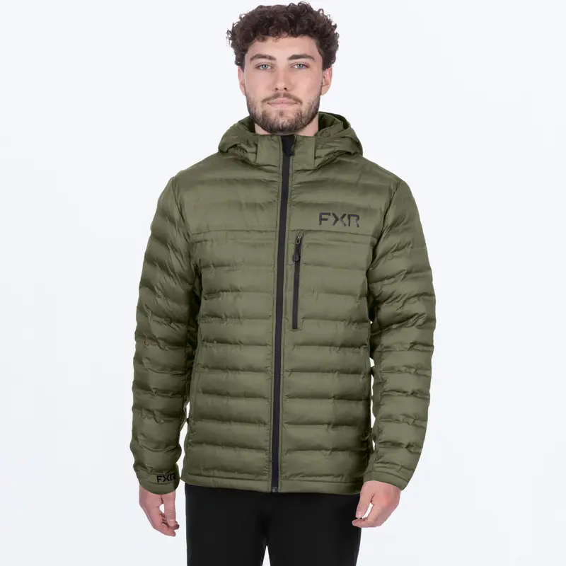M PODIUM HYBRID QUILTED JACKET 26-MOSS
