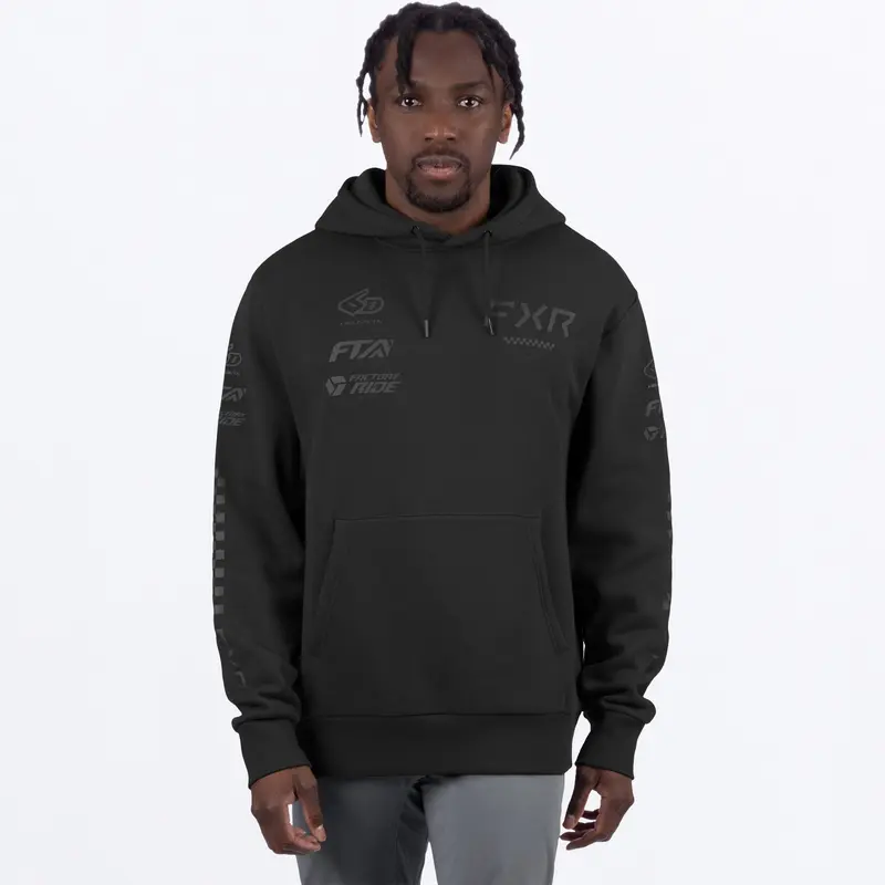 M STACK COTTON PULLOVER HOODIE 26-BLACK OPS