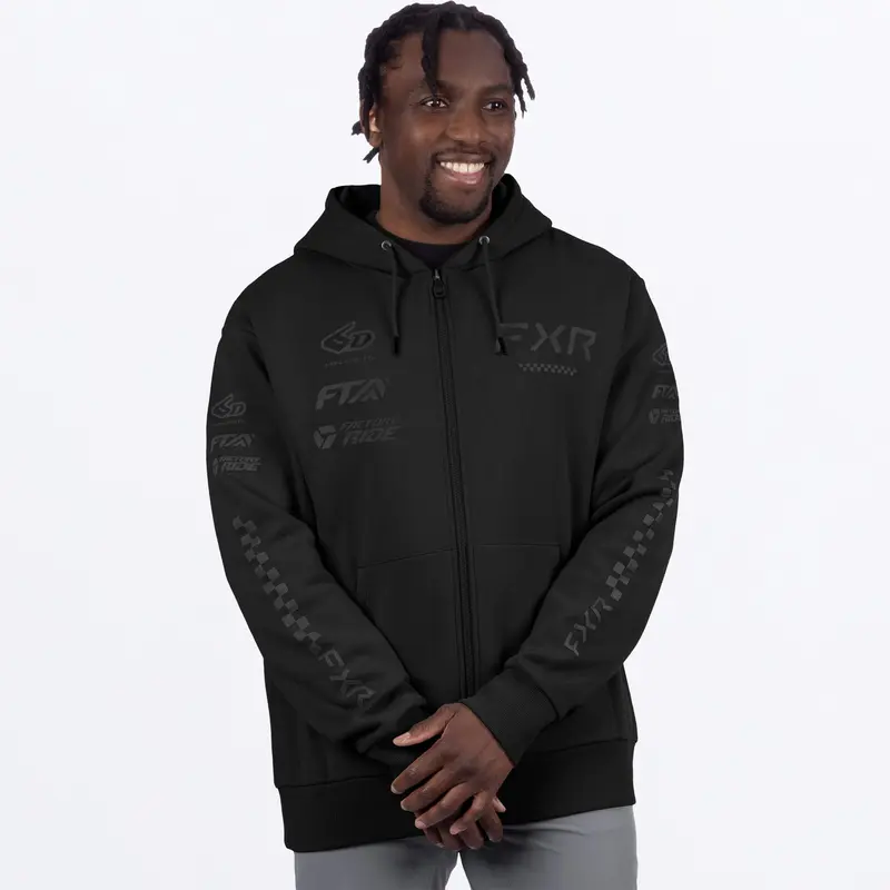 M STACK COTTON ZIP UP HOODIE 26-BLACK OPS
