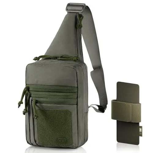 M-TAC Bolsa Táctica de Hombro CCW - Bandolera Cruzada Verde Poliéster 600D
