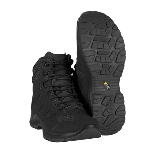 M-Tac Botas tácticas de verano IVA – Botas militares ligeras y transpirables para hombre, ideales para exteriores, senderismo y trabajo, color negro