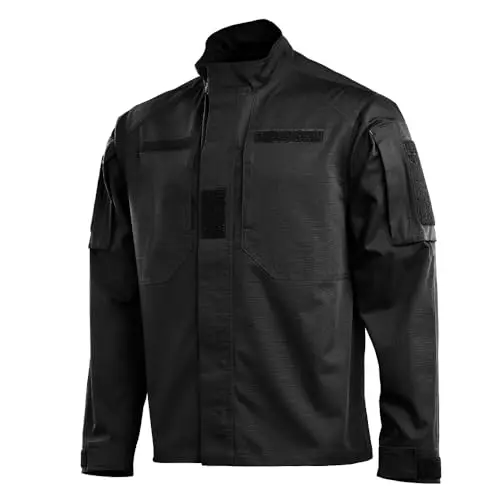 M-Tac Chaqueta Táctica Hombre Patrol Flex Negro XXL - Rip-Stop con Bolsillos y Ventilación