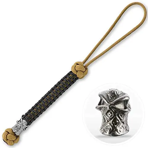 M-Tac Cordón Paracord Táctico con Cuentas Cráneo - Ninja Coyote para Navaja