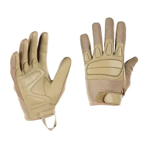 M-Tac Guantes Tácticos Assault Mk.2 - Cuero Genuino con Protección Nudillos - Negro Talla