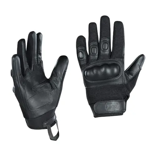 M-Tac Guantes Tácticos Assault Mk.4 Sin Dedos - Negro Talla L con Refuerzo de Cuero