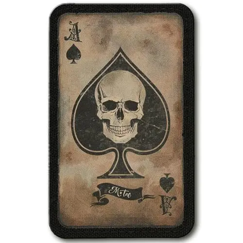 M-Tac Parche Táctico Ace of Spades Death Card - Cordura 500D con Velcro (Coyote/Negro)