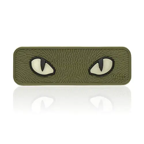 M-Tac Parches tácticos de ojo de gato con gancho de combate militar (oliva-PVC)