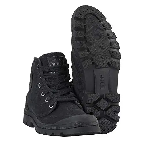 M-Tac Zapatillas Deportivas Tácticas Ligeras - Lona Algodón Resistente - Negro 43 EU