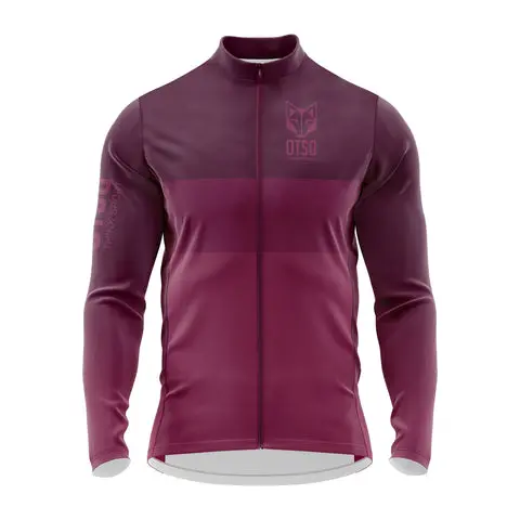 Maillot de ciclismo manga larga invierno mujer - Burgundy