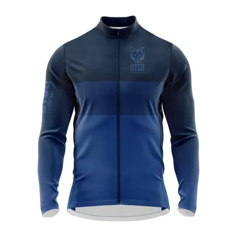 Maillot de ciclismo manga larga invierno mujer - Midnightblue