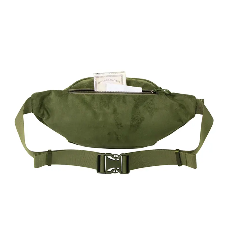 MARSUPIO Suede Prisma Riñonera Verde - Riñonera de Ante Premium