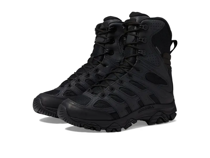 Merrell Moab 3 Tactical - Botas impermeables con cremallera de 8 pulgadas para hombre, Negro -, 40 EU