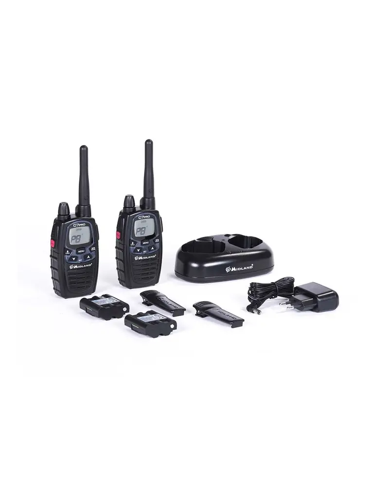 Midland G7 PRO Negra - Walkie Talkie Profesional PMR446