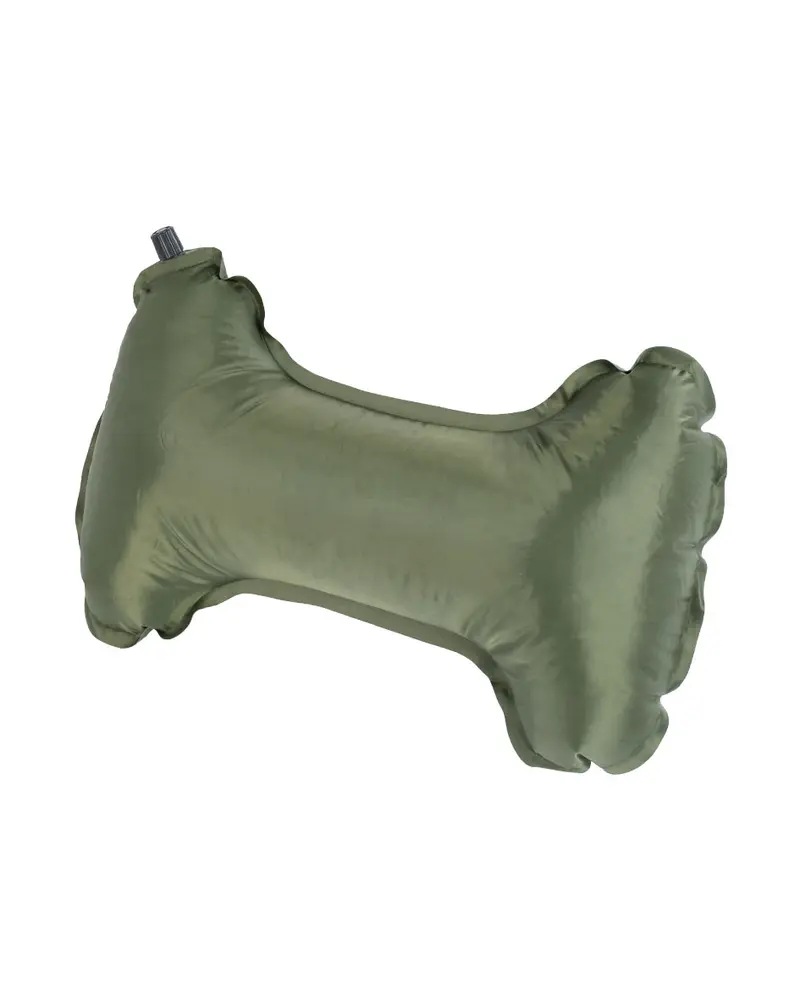 Mil-Tec Almohada Cervical Autoinflable Verde Oliva - Soporte Ergonómico para Cuello