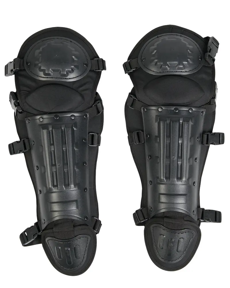 Mil-Tec Anti Riot Protectores de Piernas Tácticos Negro - Protección Profesional