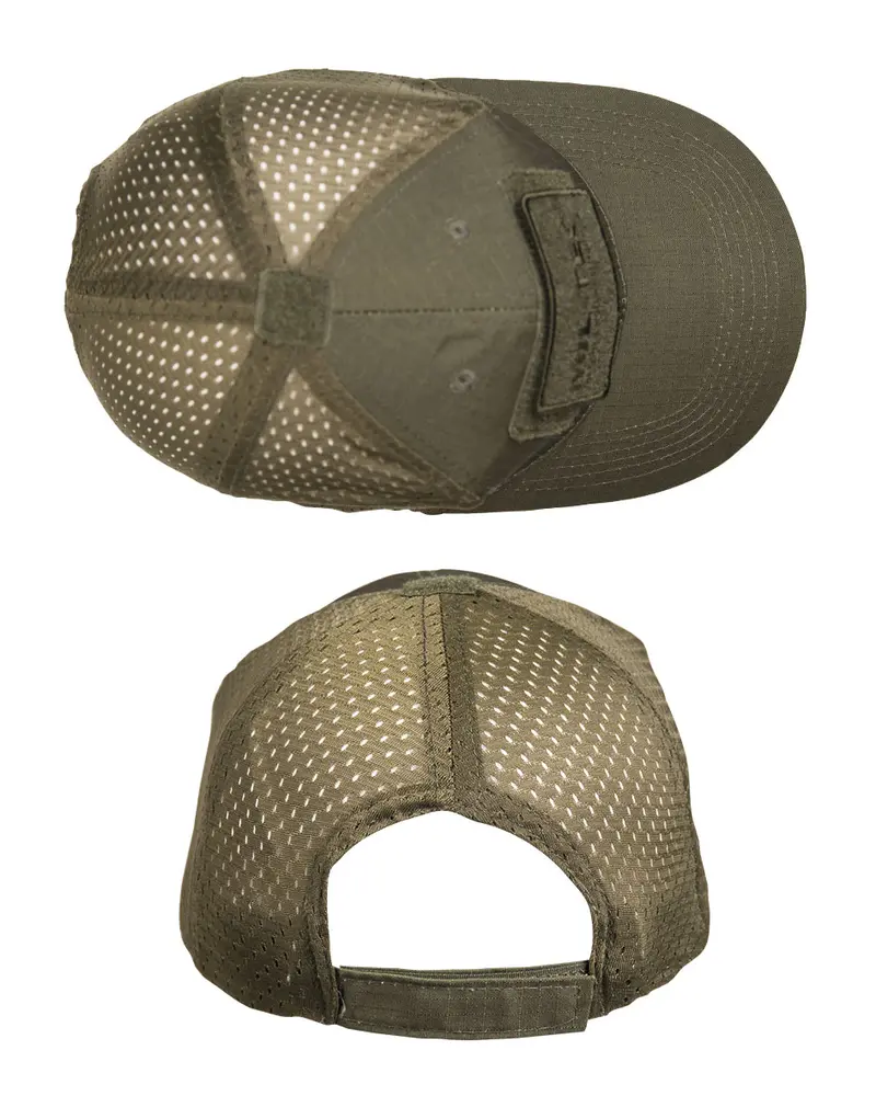 Mil-Tec Baseball Cap Netz Oliv - Gorra Táctica Militar con Malla Transpirable