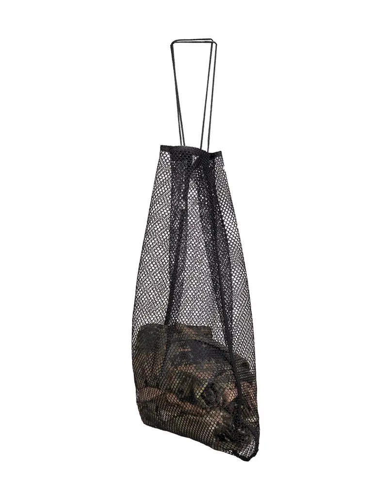 Mil-Tec Bolsa de Malla para Ropa 50x75 cm Negro - Saco de Lavandería Militar