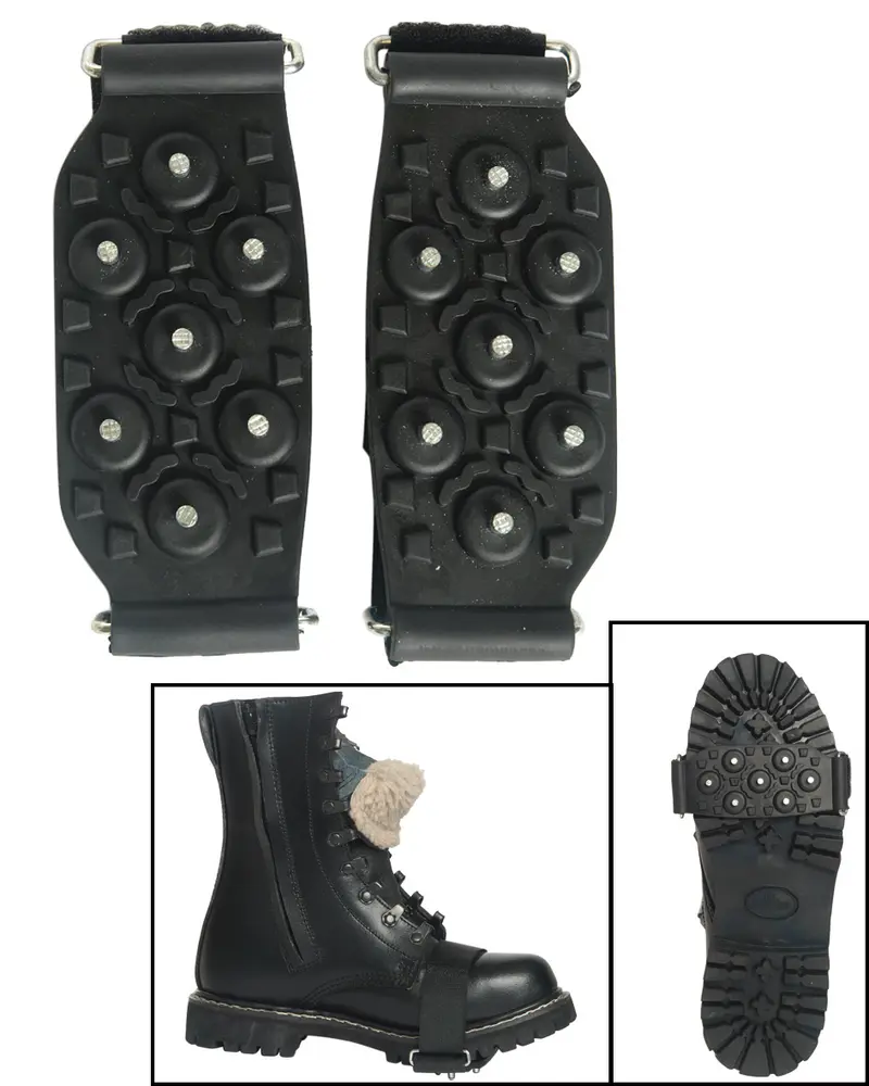 Mil-Tec Boot Spikes - Crampones Antideslizantes para Botas de Montaña y Senderismo