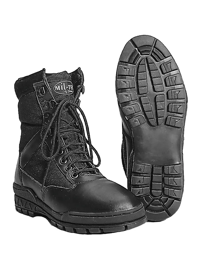 Mil-Tec Botas Tácticas SWAT Boot Negras - Calzado Profesional de Seguridad
