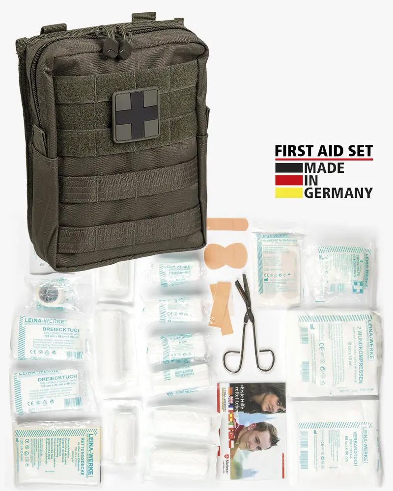 Mil-Tec Botiquín Primeros Auxilios Leina Pro 43 Piezas Verde Oliva Militar