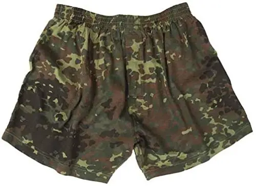 Mil-Tec Boxer Shorts Flecktarn - Ropa Interior Militar Camuflaje Verde Talla L