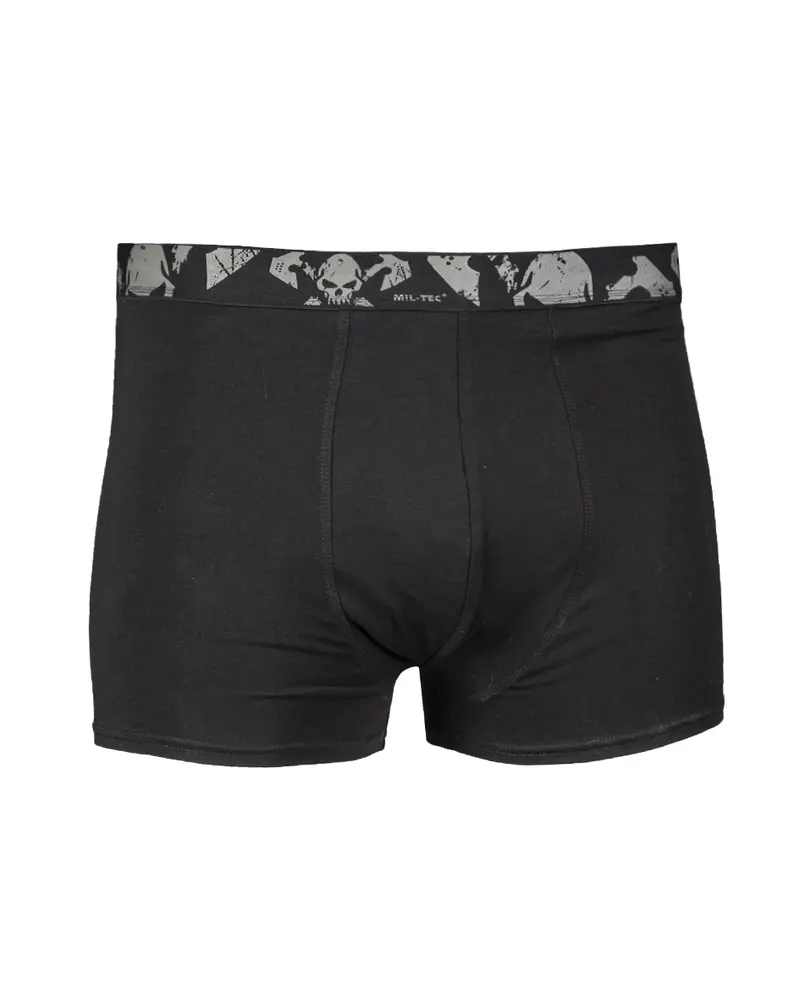 Mil-Tec Boxer Shorts Skull Pack 2 Unidades Negro - Ropa Interior Táctica