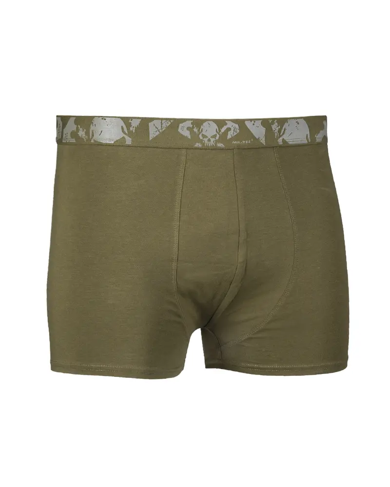 Mil-Tec Boxer Shorts Skull Pack 2 Unidades Verde Oliva - Ropa Interior Militar
