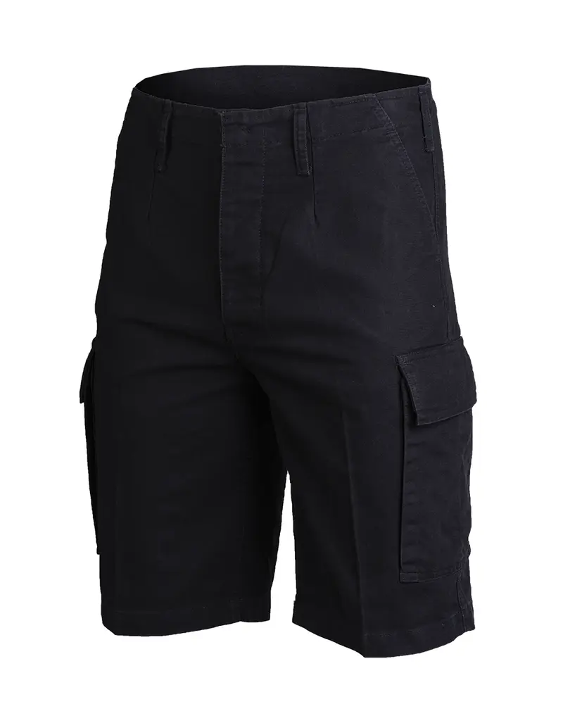 Mil-Tec BW Bermuda Moleskin Prewash Negro - Pantalón Corto Militar Táctico