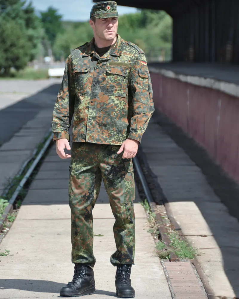 Mil-Tec BW Feldbluse Camisa Militar Alemana Camuflaje Flecktarn 65/35