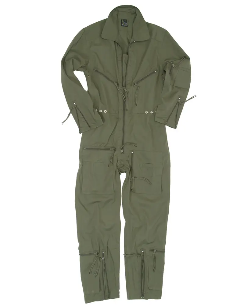Mil-Tec BW Fliegerkombi Oliva - Mono de Vuelo Militar Resistente