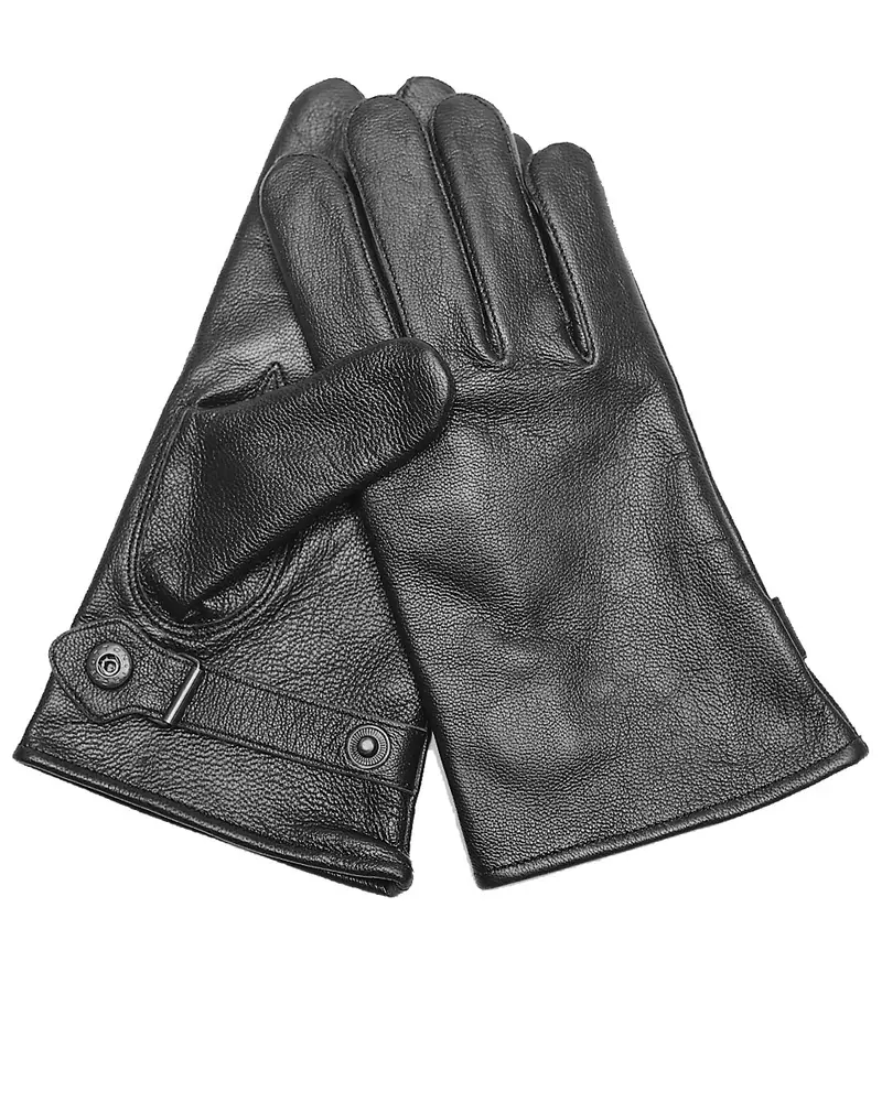 Mil-Tec BW Guantes de Cuero Forrados Negro - Protección Profesional