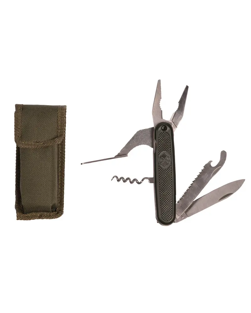 Mil-Tec BW Pocket Tool Oliv - Herramienta Multiusos Militar Táctica